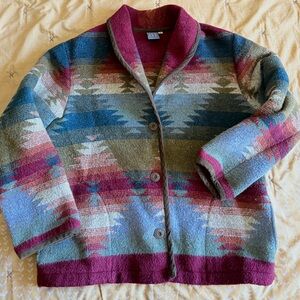 Vintage Fleece Shawl Collar Coat